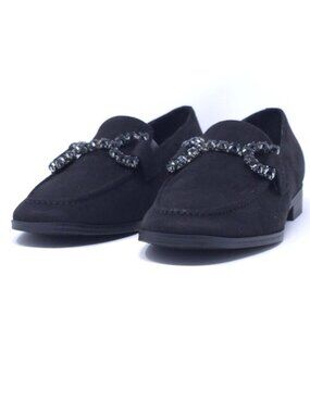 Nine West-Almond Toe Slip-On Dress Loafers Black 8.5M